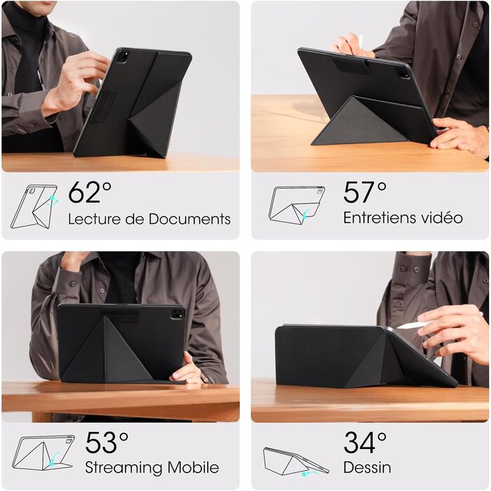 Étui Folio pour iPad 13" / 12.9" - Magnétique - Jusqu'à -75% sur prix neuf