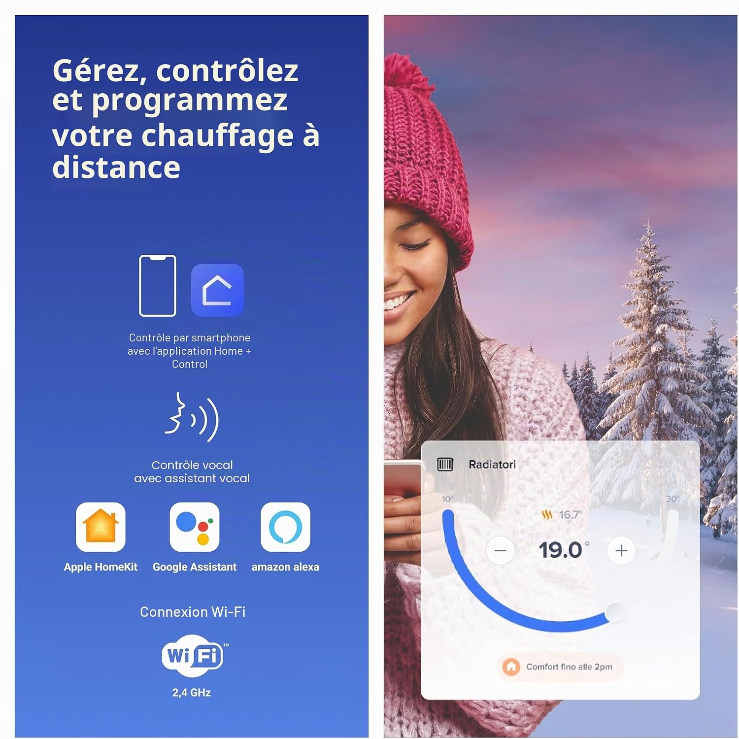 Thermostat connecté WiFi programmable - Jusqu'à -78% sur le prix neuf