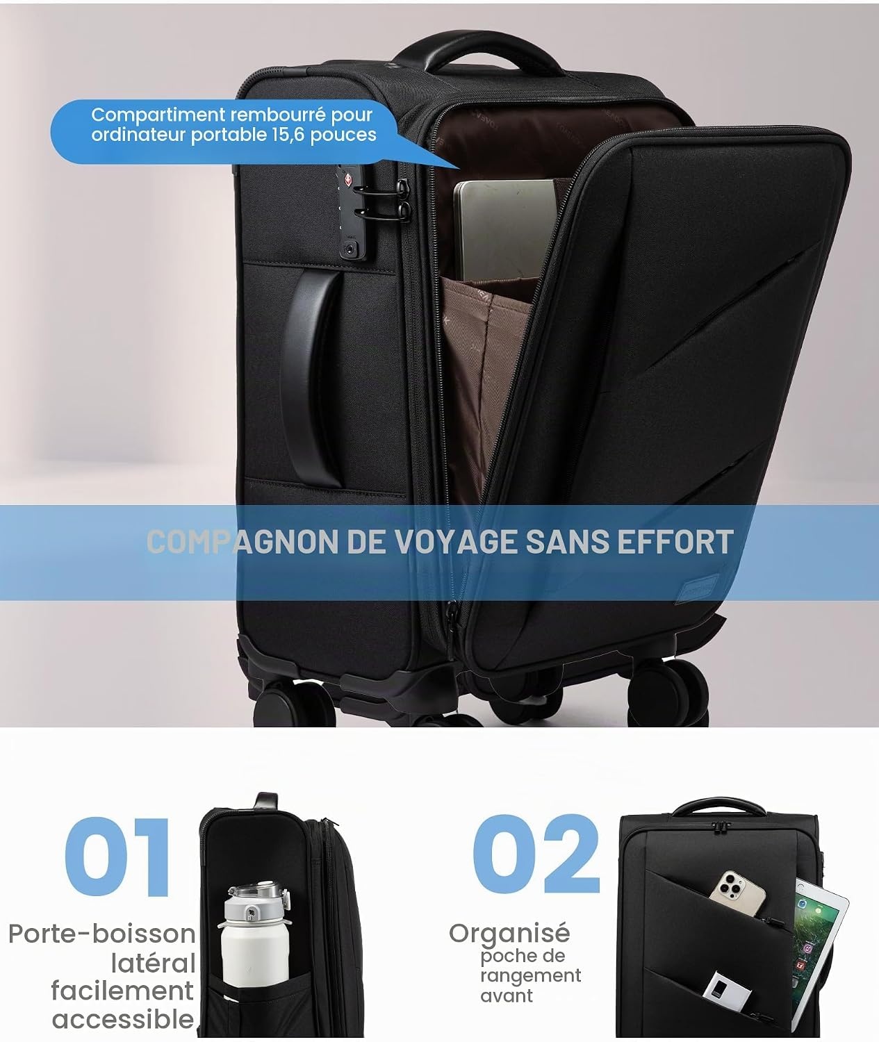 Sac à dos cabine extensible 45L - Jusqu'à -74% de remise