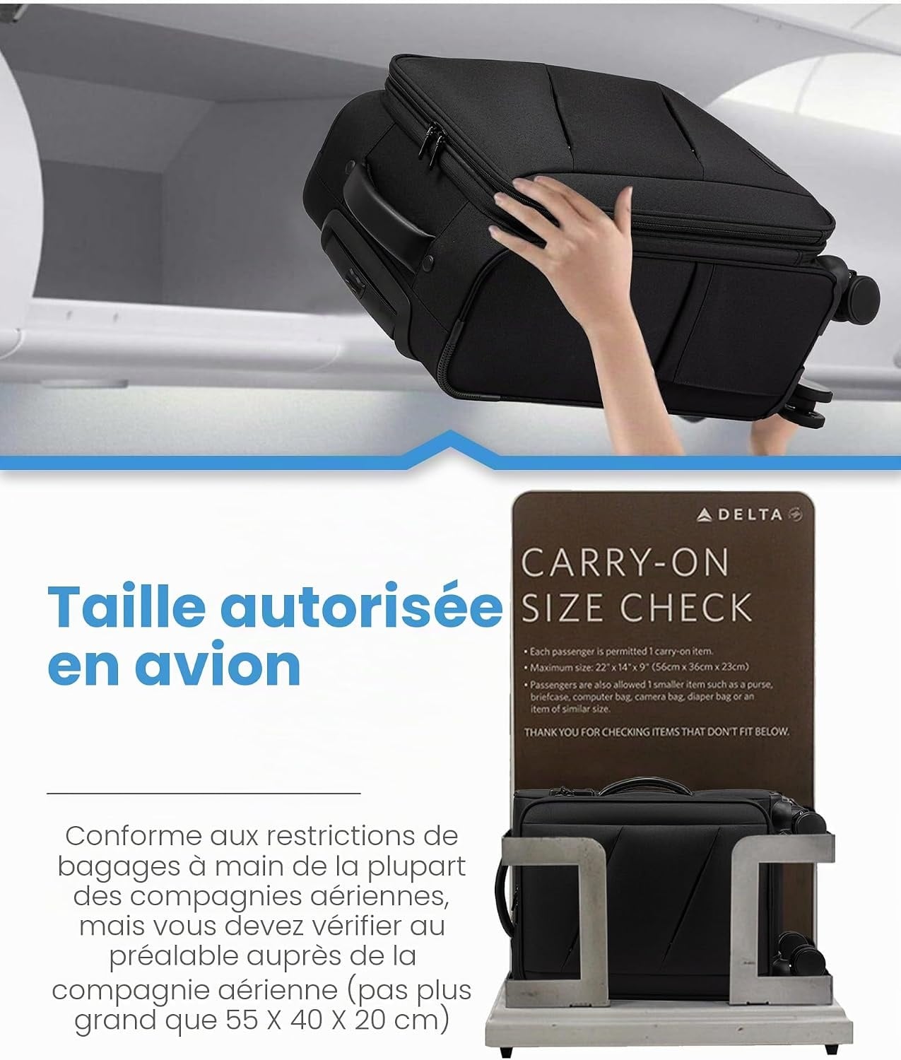 Sac à dos cabine extensible 45L - Jusqu'à -74% de remise