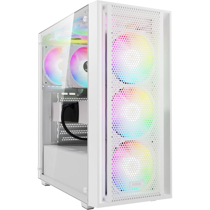 Boîtier PC ATX Blanc - 4 Ventilateurs ARGB - Jusqu'à 74% de remise