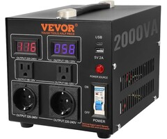 Vevor Convertisseur de tension 2000W bidirectionnel - Jusqu'à -73% sur le stock