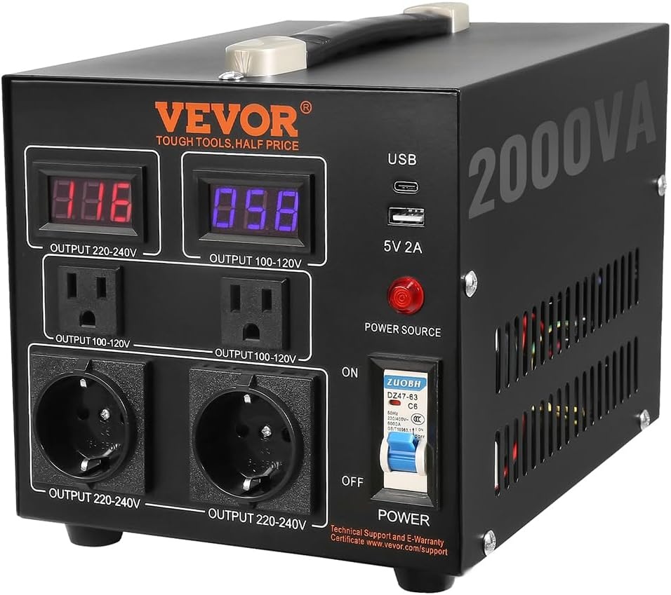 Vevor Convertisseur de tension 2000W bidirectionnel - Jusqu'à -73% sur le stock