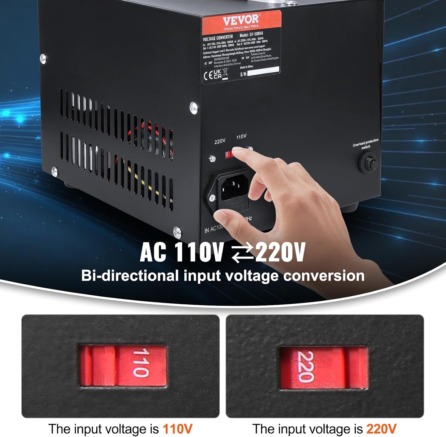 Vevor Convertisseur de tension 2000W bidirectionnel - Jusqu'à -73% sur le stock