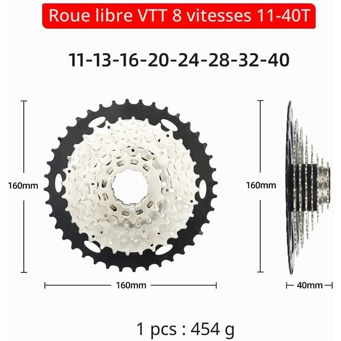 Cassette vélo 8 vitesses - Polyvalente et durable - Jusqu'à -65%