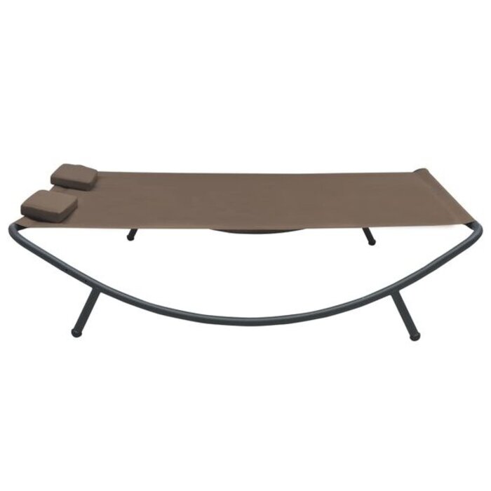 Vidaxl Bain de soleil double en tissu marron - Jusqu'à -40% sur le prix