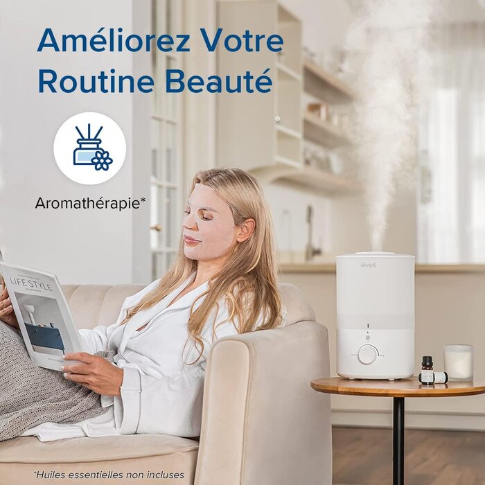 Humidificateur d'air 3L avec diffuseur et veilleuse - Jusqu'à -29%