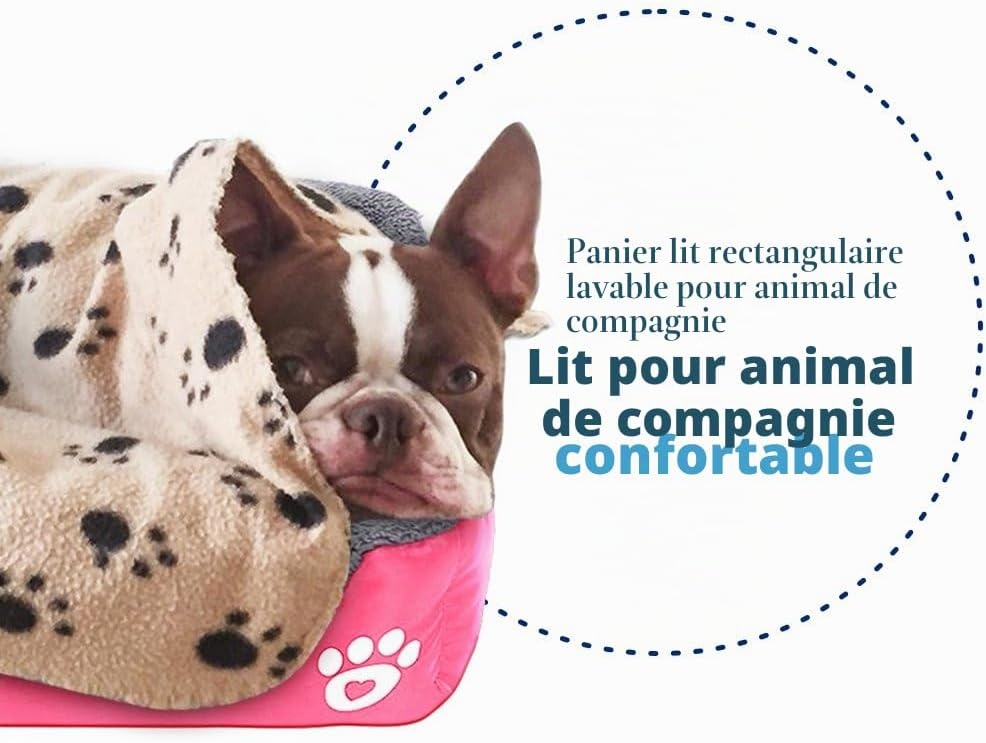 Panier auto-chauffant pour animaux 60x40cm - Bleu - 71% de remise