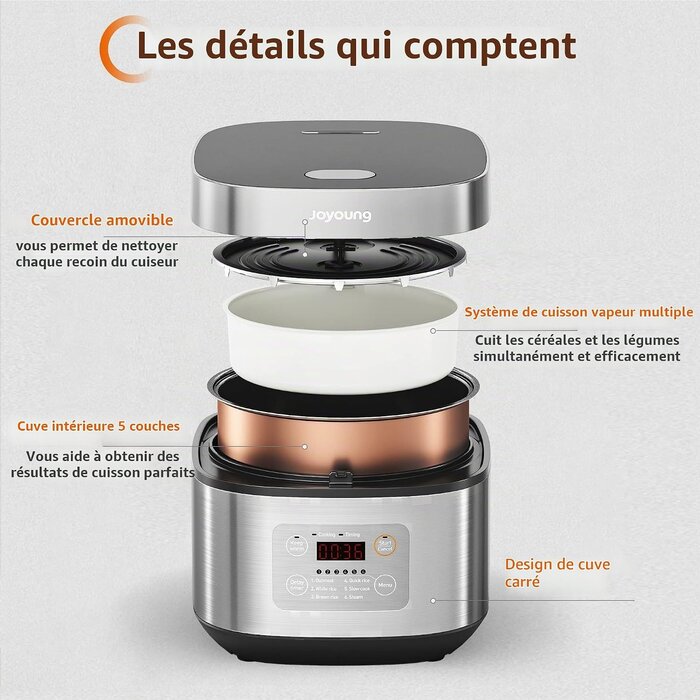 Autocuiseur de riz intelligent 4L 860W - Jusqu'à 29% de remise