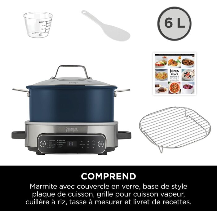 Multicuiseur 8-en-1 6L Bleu Minuit - Jusqu'à 35% de réduction