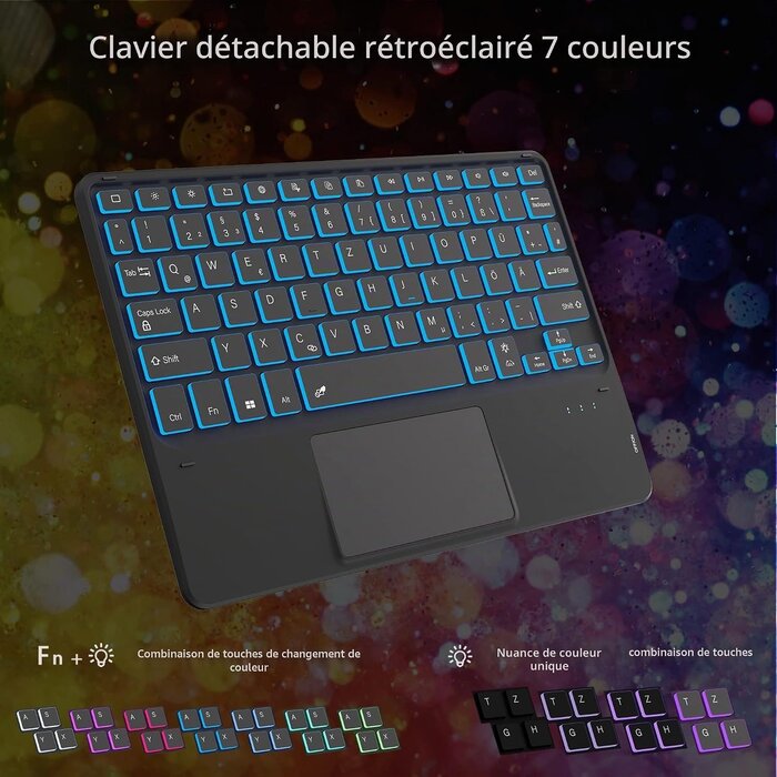 Étui clavier pour tablette 11 pouces - QWERTY & Touchpad - Jusqu'à -67%