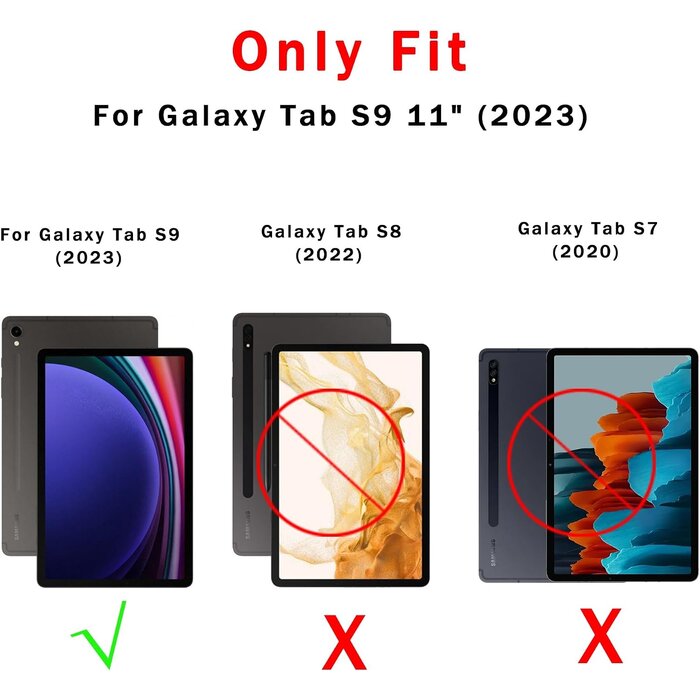 Roofei Étui clavier pour Galaxy Tab S9 avec pavé tactile - Jusqu'à 72% de remise