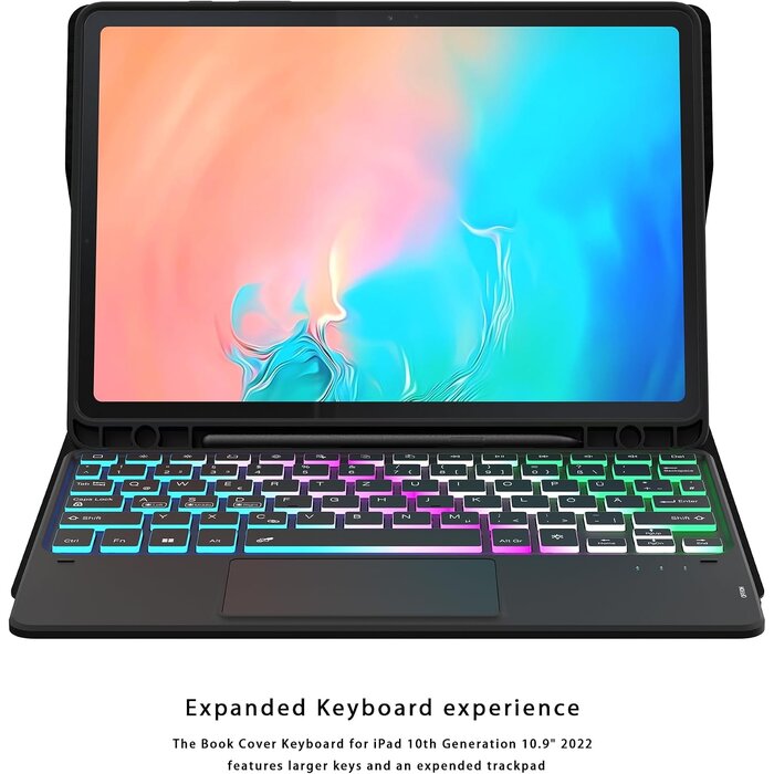 Roofei Étui clavier pour Galaxy Tab S9 avec pavé tactile - Jusqu'à 72% de remise