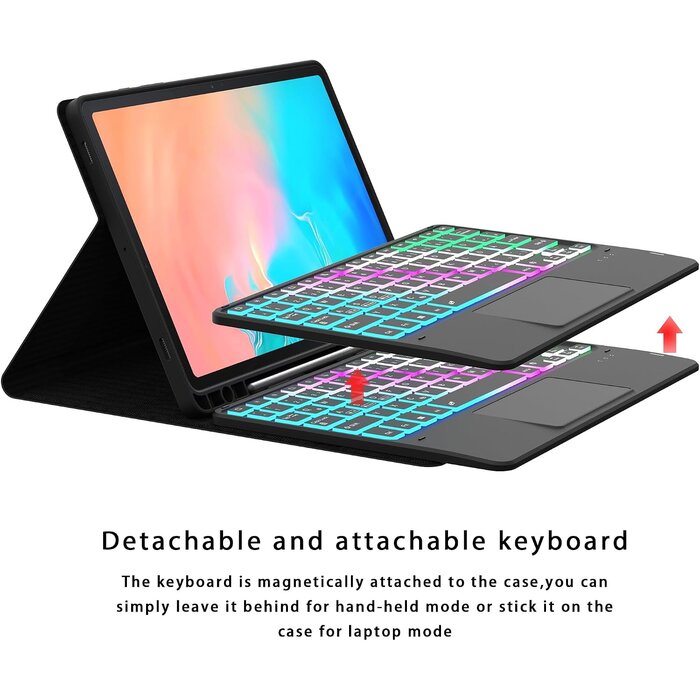 Roofei Étui clavier pour Galaxy Tab S9 avec pavé tactile - Jusqu'à 72% de remise