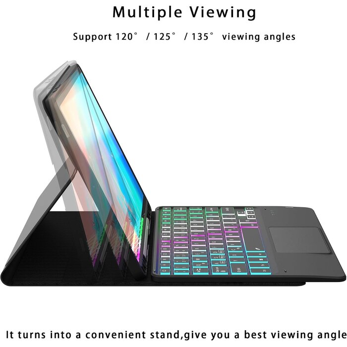Roofei Étui clavier pour Galaxy Tab S9 avec pavé tactile - Jusqu'à 72% de remise