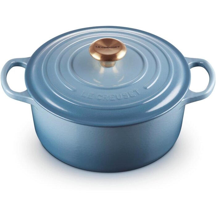 Cocotte ronde en fonte émaillée 20 cm - Orange - Jusqu'à -30%