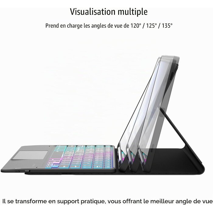 Roofei Étui Clavier Samsung Tab S9 11" Rétroéclairé - Jusqu'à 71% de réduction