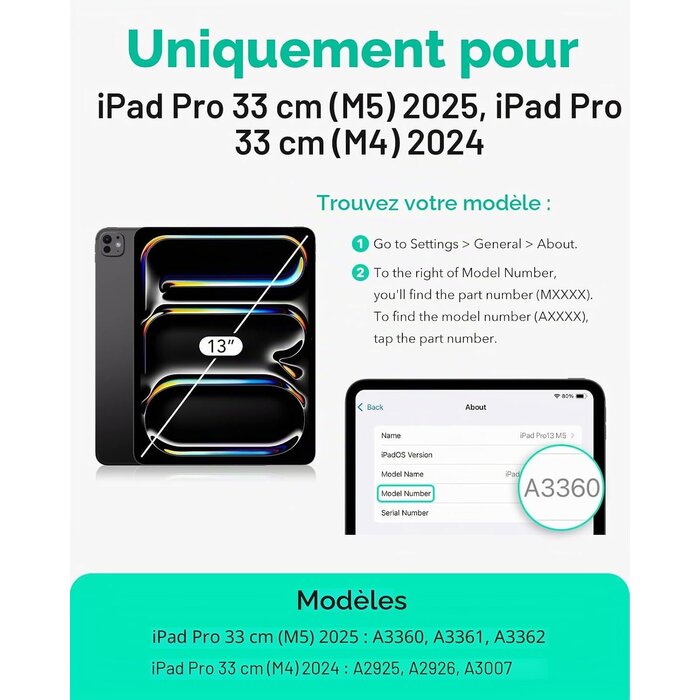 Esr Étui magnétique pour iPad Pro 13" (2024) - Blanc - Jusqu'à -69% de remise