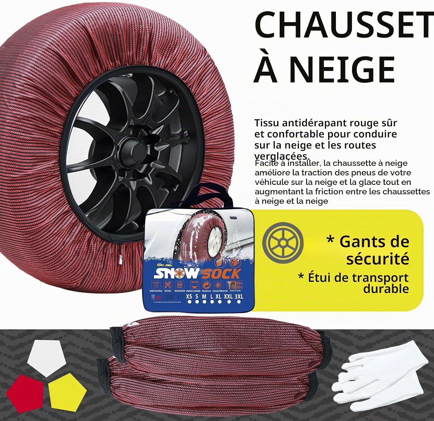 Chaussettes à neige textiles XS - Jusqu'à 69% de remise sur cet article !