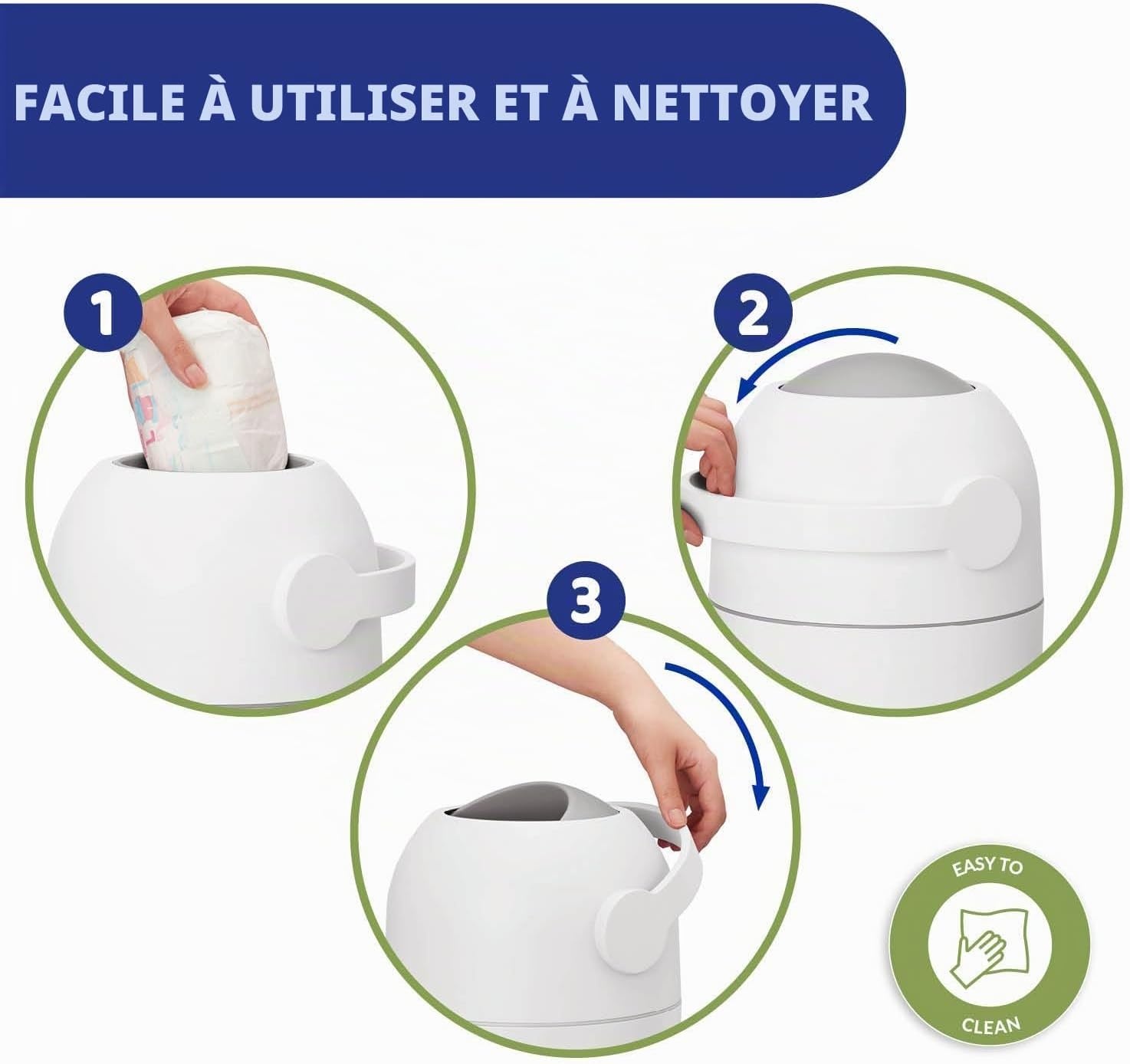 Chicco Poubelle à couches compacte anti-odeurs - Jusqu'à 34 % de réduction
