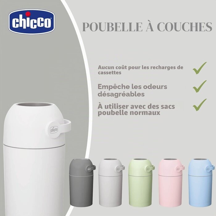 Chicco Poubelle à couches compacte anti-odeurs - Jusqu'à 34 % de réduction