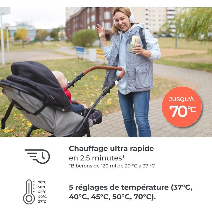 Chauffe-biberon portable sans fil - Jusqu'à 68% de réduction