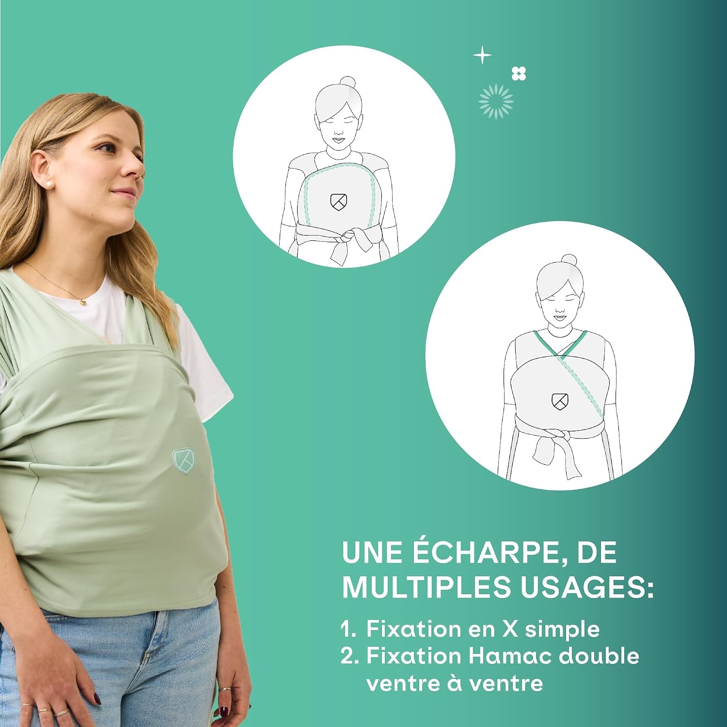 Écharpe de portage ergonomique nouveau-né - Jusqu'à 68% de réduction