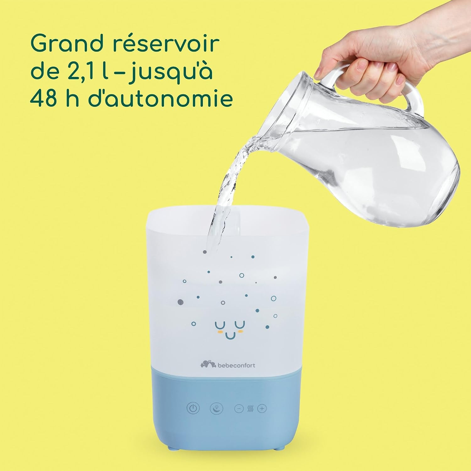 Humidificateur Bébé Ultrasons 2,1L - Veilleuse - Jusqu'à -68% de réduction