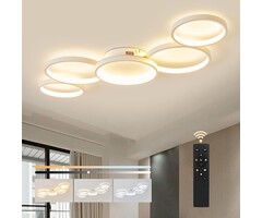 Plafonnier LED 5 anneaux 50W Dimmable - Design Moderne - Jusqu'à -69%