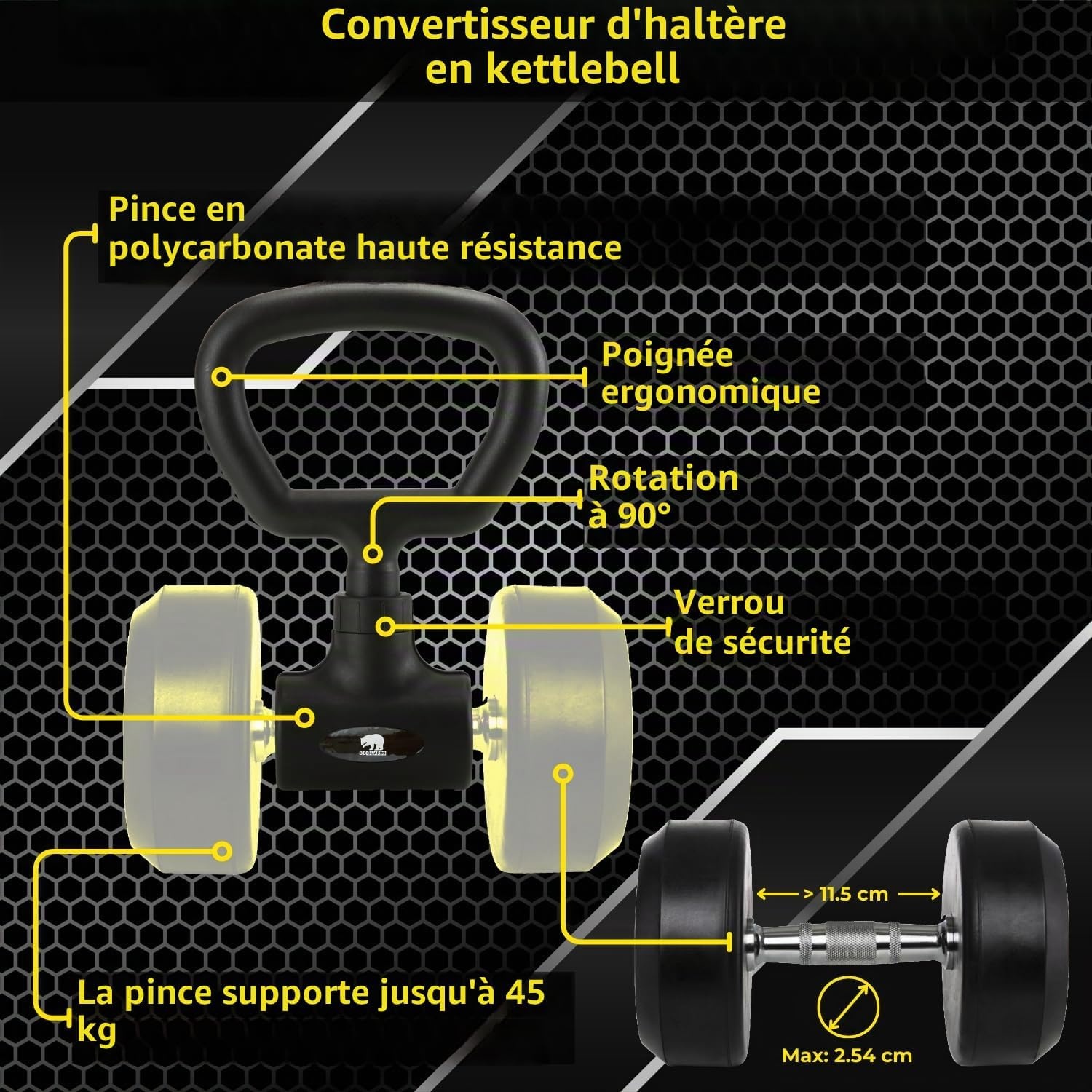 Bbguards Kit Adaptateur Haltères Kettlebell et Barre - Jusqu'à -67% sur l'Outlet
