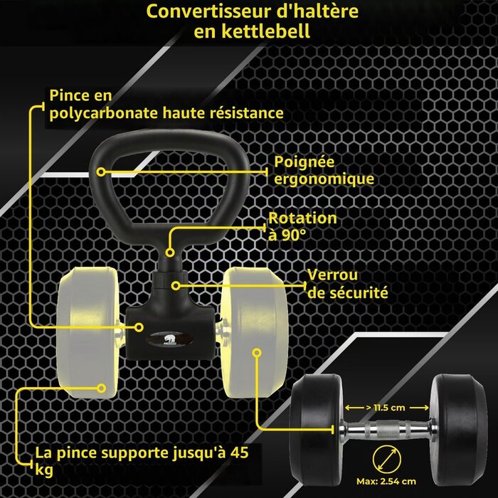 Bbguards Adaptateur Kettlebell & Barre - Jusqu'à -67% sur votre équipement de fitness