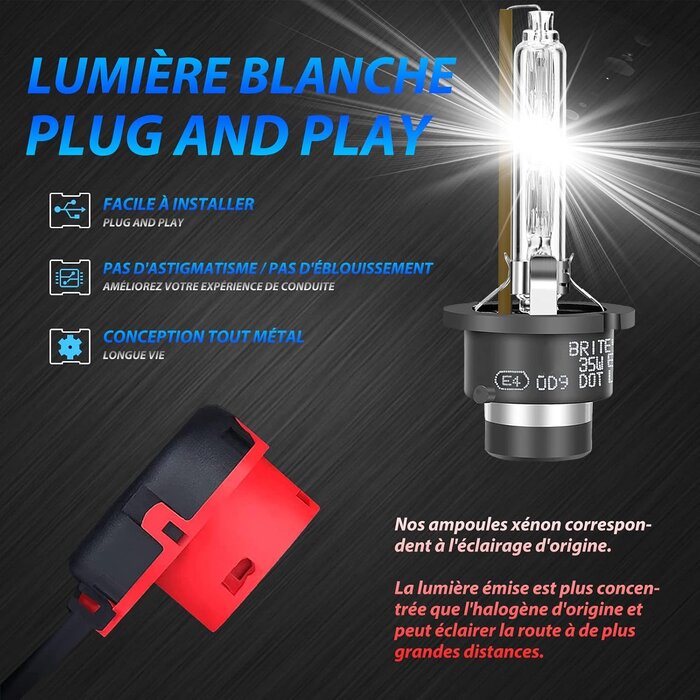 Paire d'ampoules Xénon D2S 6000K 35W - Jusqu'à -64% sur votre éclairage