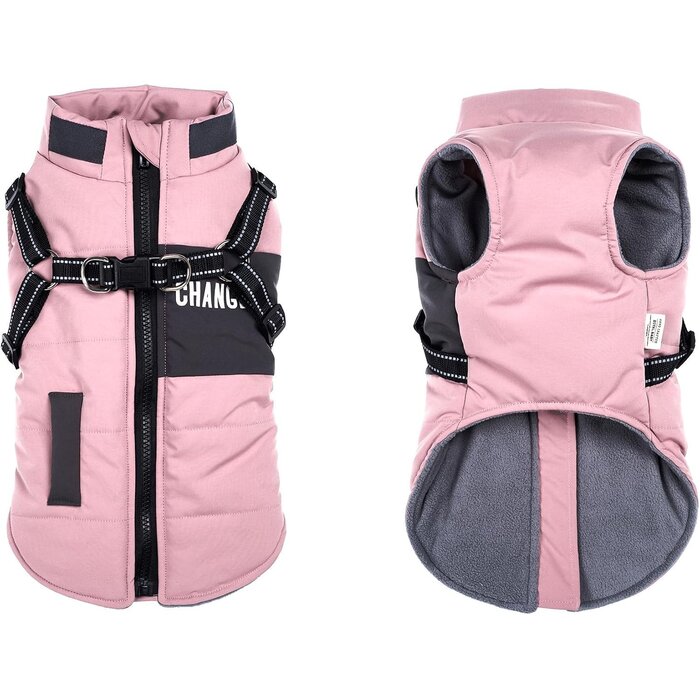 Manteau d'hiver pour chien avec harnais intégré - Bleu - Jusqu'à 64% de remise