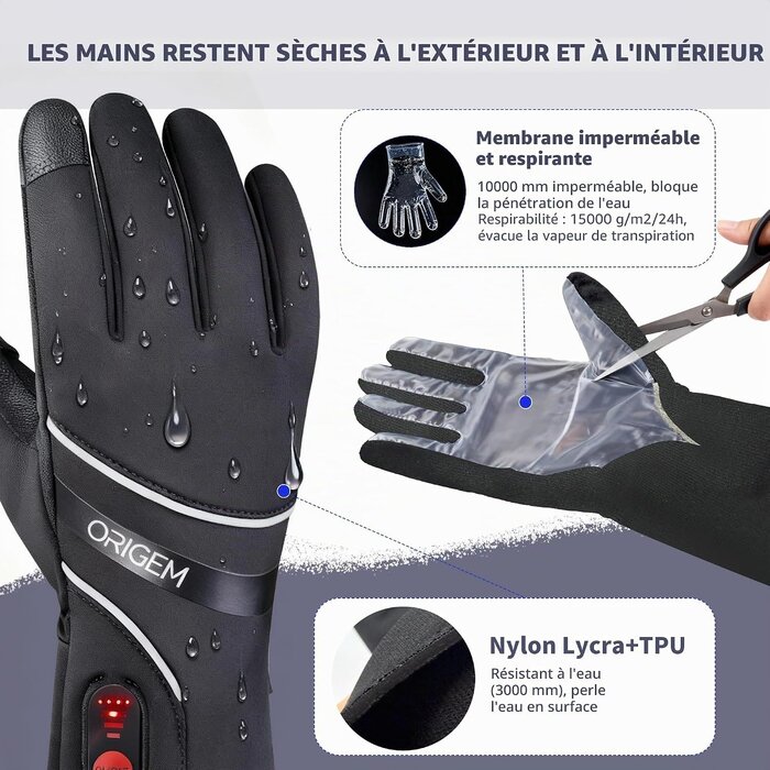 Gants chauffants rechargeables autonomie 8h - Jusqu'à 68% de réduction