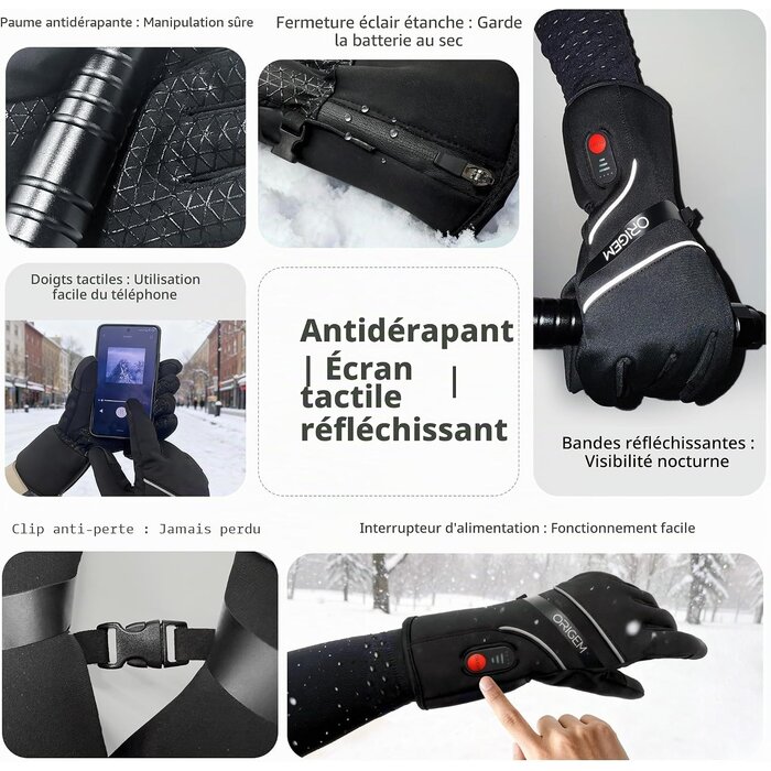 Gants chauffants rechargeables autonomie 8h - Jusqu'à 68% de réduction