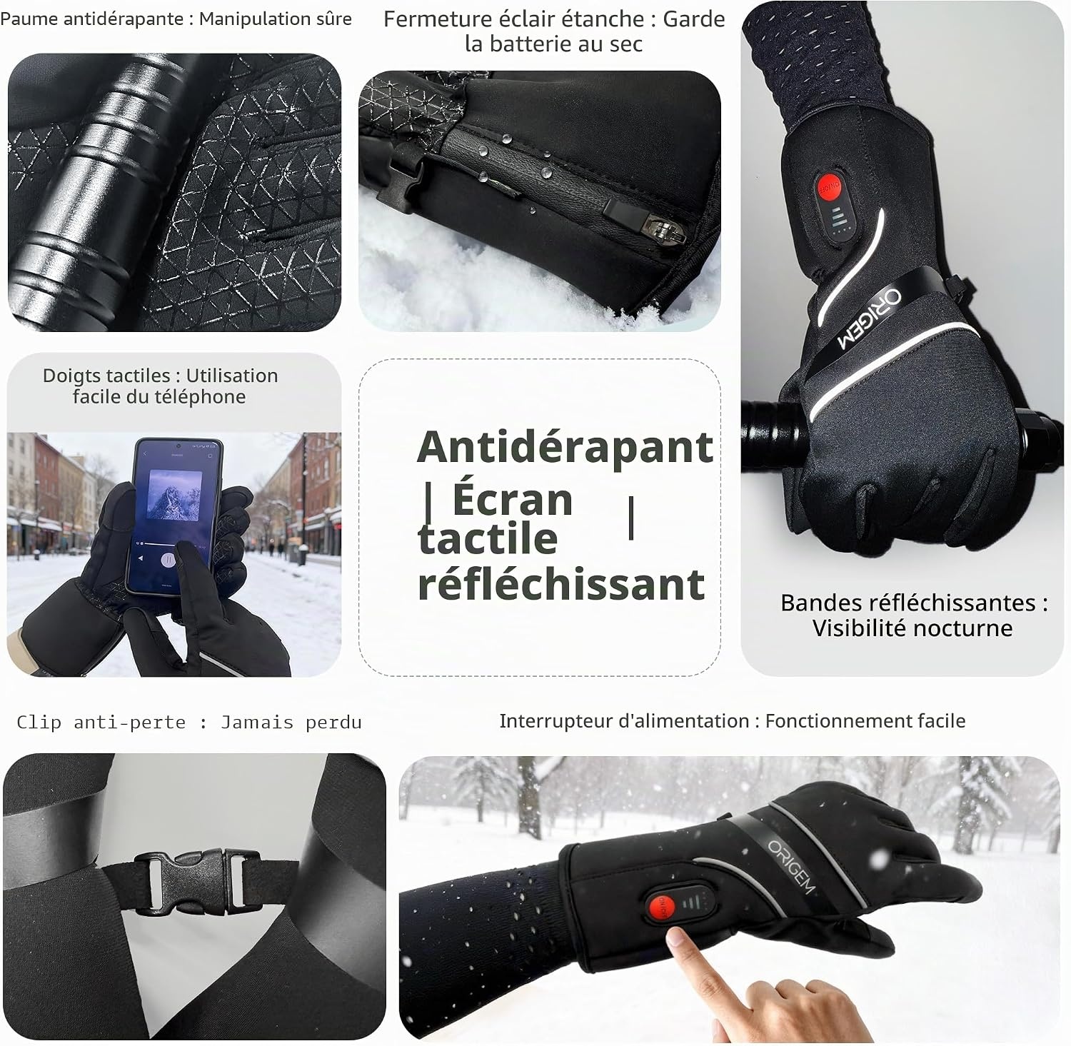 Gants chauffants rechargeables autonomie 8h - Jusqu'à 68% de réduction