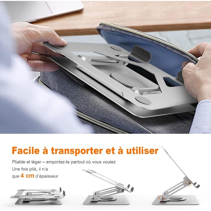 Support PC Portable en Aluminium - Ergonomique et Pliable - Jusqu'à -26%