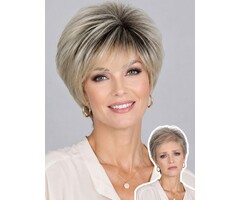 Perruque courte Pixie blond platine ombré - Jusqu'à -65%