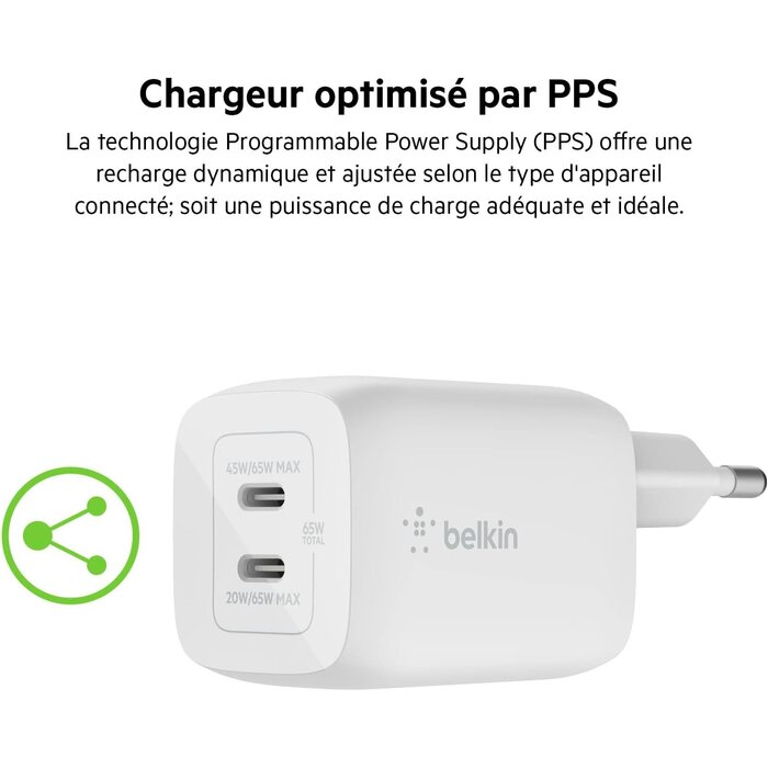 Chargeur Secteur USB-C 65W GaN - Jusqu'à -33% sur l'Outlet