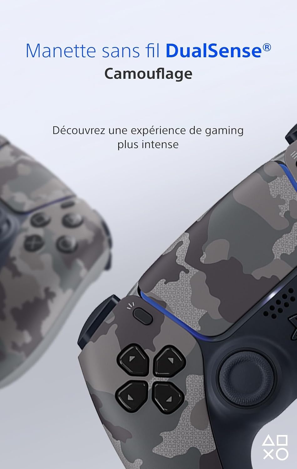 Manette sans fil ergonomique Camouflage gris - Jusqu'à 34 % de réduction