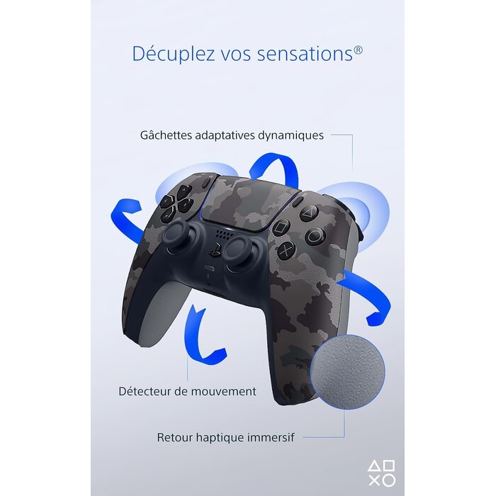 Manette sans fil ergonomique Camouflage gris - Jusqu'à 34 % de réduction