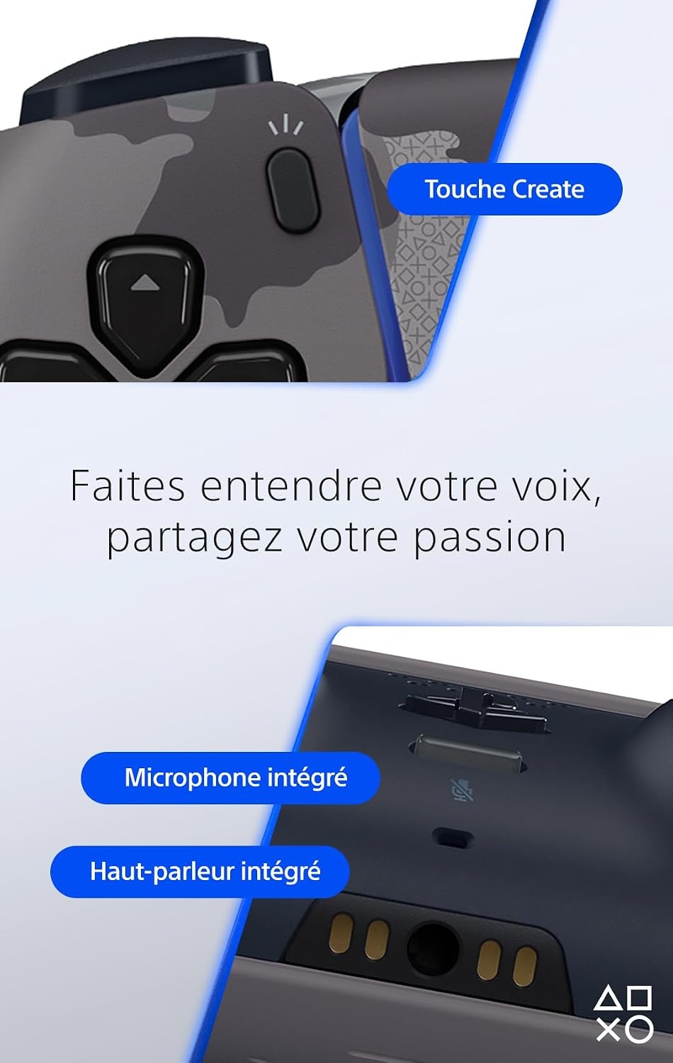 Manette sans fil ergonomique Camouflage gris - Jusqu'à 34 % de réduction