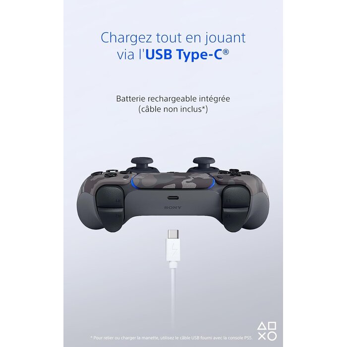 Manette sans fil ergonomique Camouflage gris - Jusqu'à 34 % de réduction