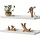 Lot de 2 étagères murales chêne massif 40cm - Blanc - Jusqu'à -66%