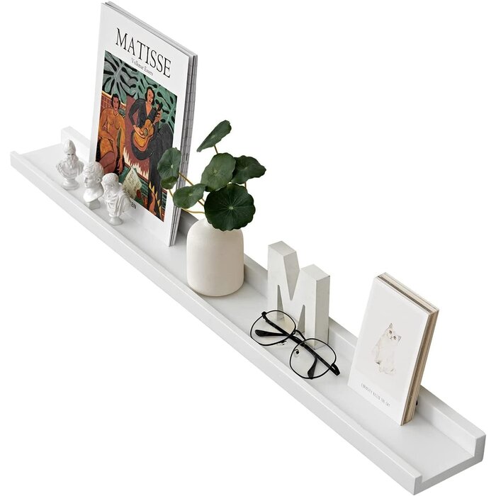 Lot de 2 étagères murales chêne massif 40cm - Blanc - Jusqu'à -66%