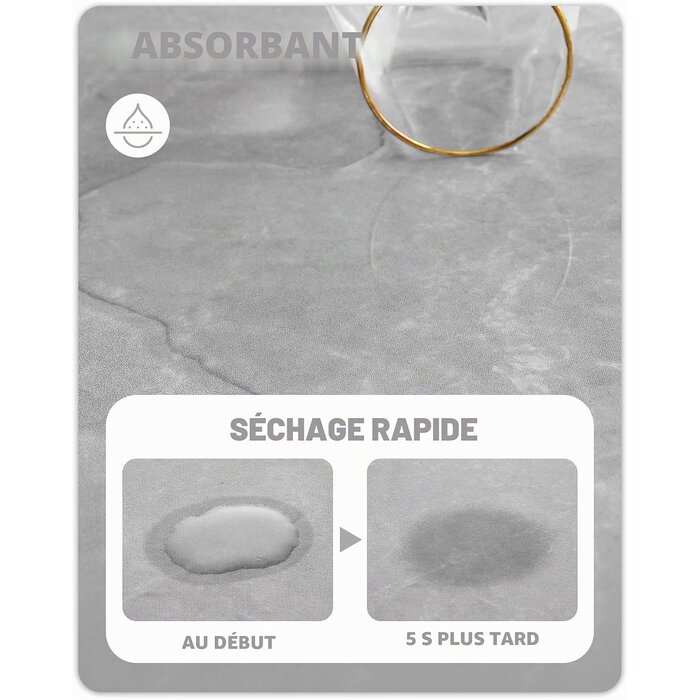 Tapis de bain effet marbre 43x110 cm - Jusqu'à -63%