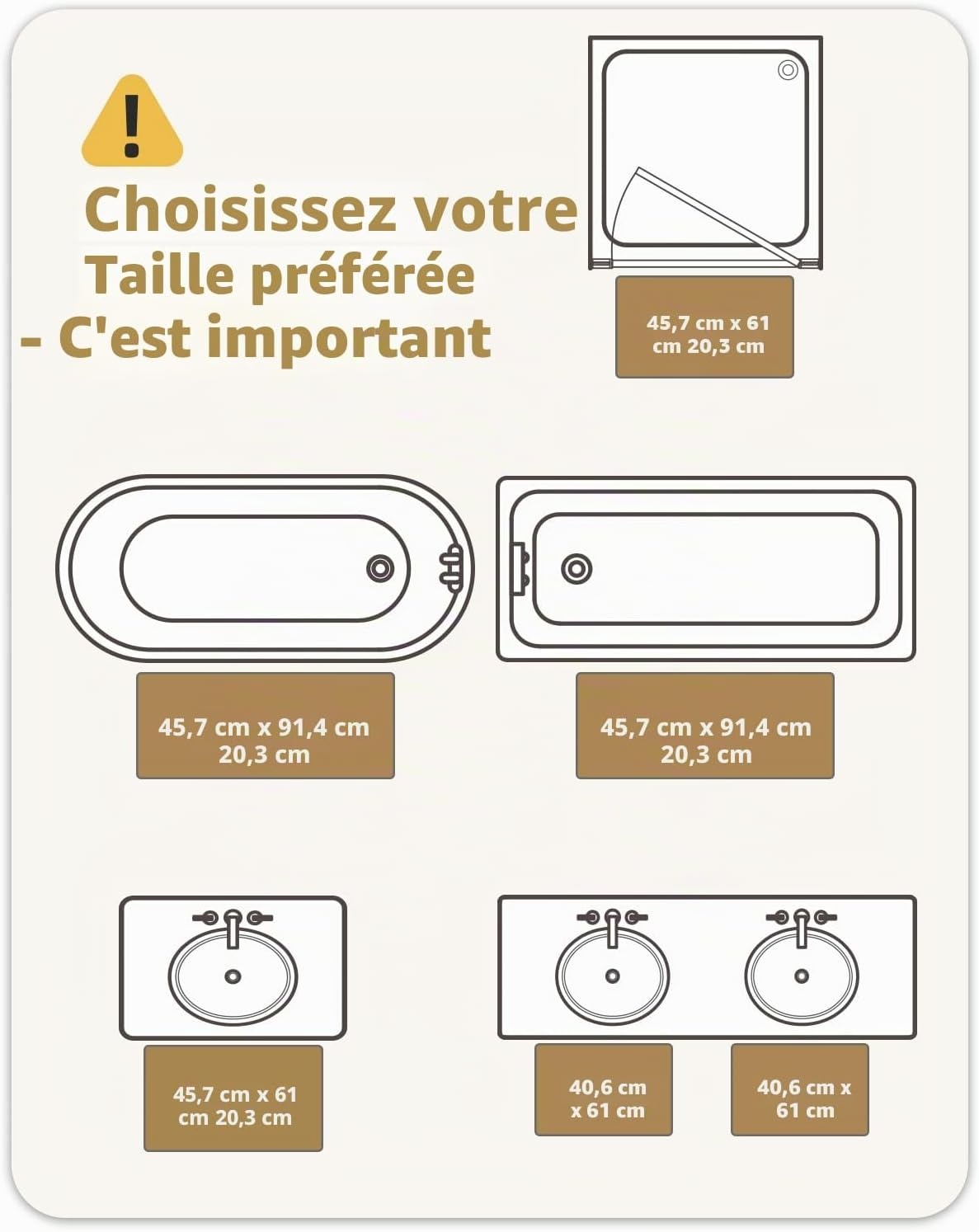 Tapis de bain effet marbre 43x110 cm - Antidérapant - Jusqu'à -63%
