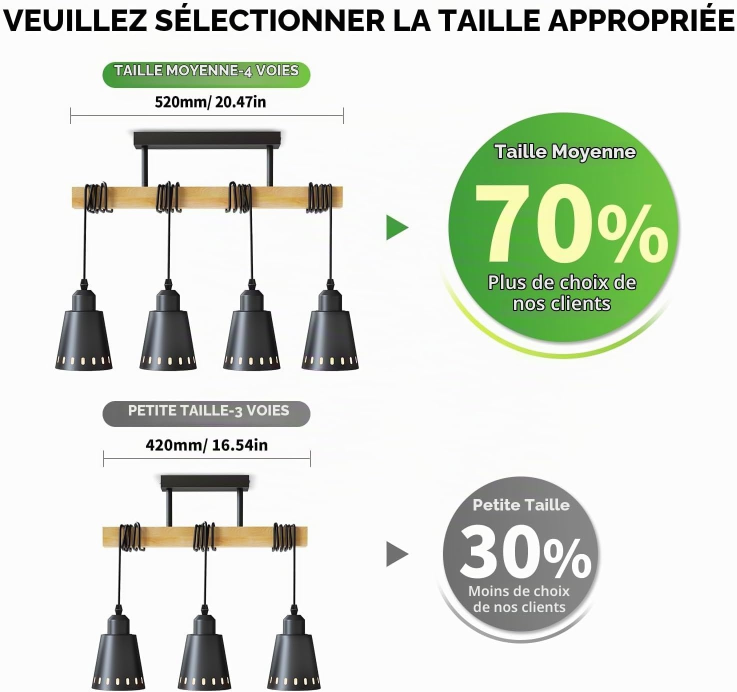 Suspension industrielle 4 lumières métal et bois - Jusqu'à 64% de remise