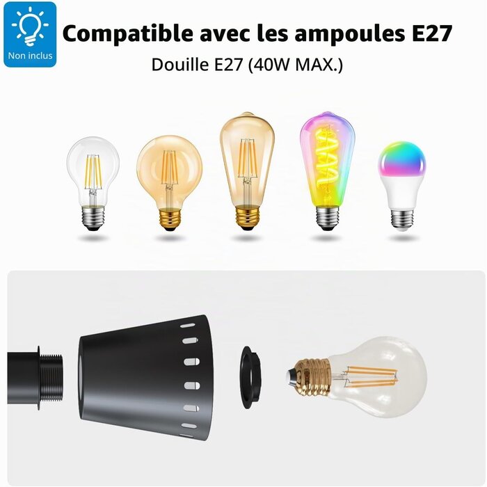 Suspension industrielle 4 lumières métal et bois - Jusqu'à 64% de remise