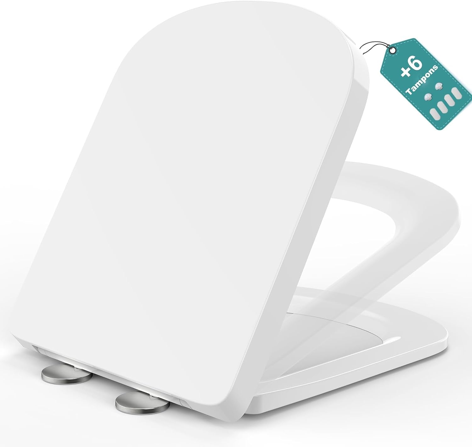 Abattant WC forme D en Duroplast Gris - Frein de chute - Jusqu'à -66%